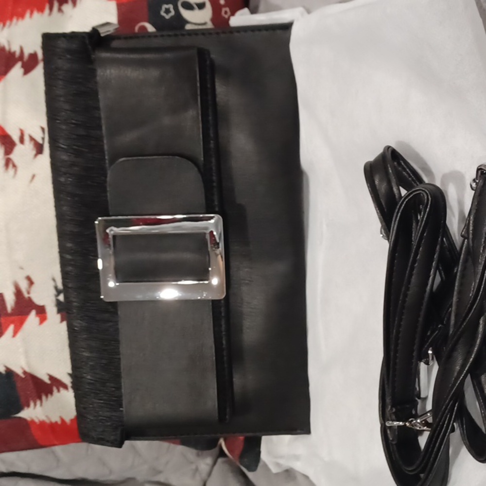 NEW Womens black  clutch bag